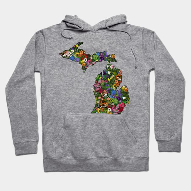 Michigan Map Hoodie by IrishViking2